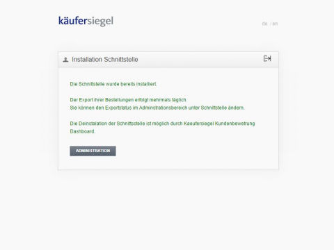Käufersiegel Kundenbewertung