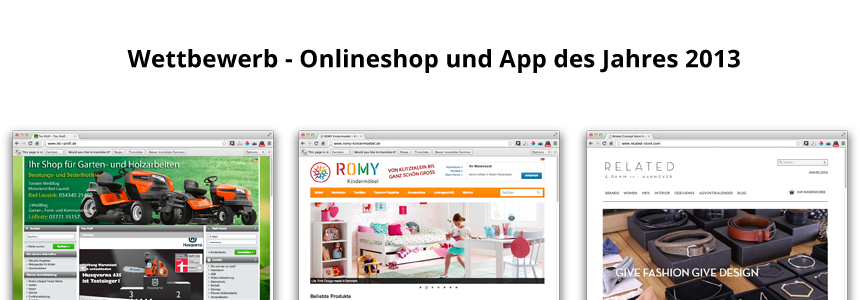 Wettbewerb: Onlineshop und App des Jahres 2013