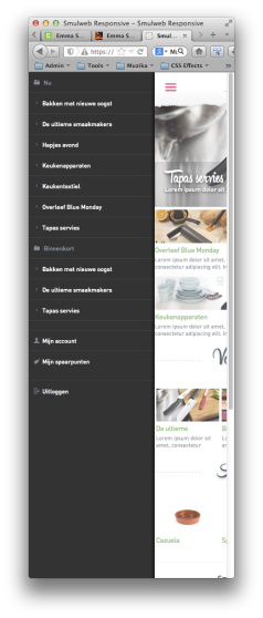 Menue im Responsive Design
