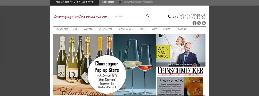 Onlineshop des Monats Dezember: Champagner mit Character